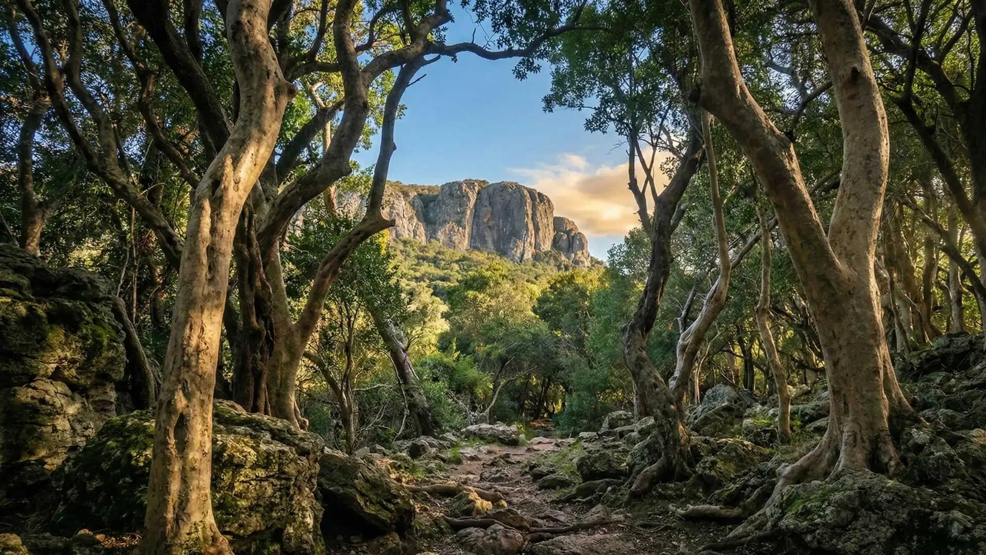 Bosque y Cerro al amanecer